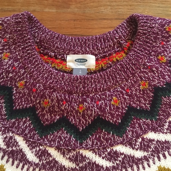 Old Navy Purple Knit Sweater - Size Large - NWT - Picture 3 of 7
